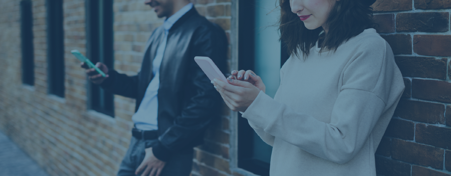 People using mobile phones to make payments
