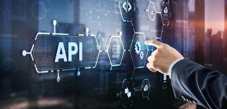 Graphic of an API in use